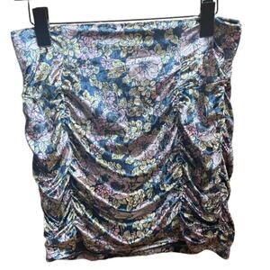 Free People Floral Skirt Pink & Gold